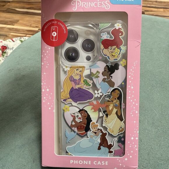 Disney Princess iPhone 15 Pro Max Case Ariel Tiana Rapunzel Cinderella New - Picture 1 of 4